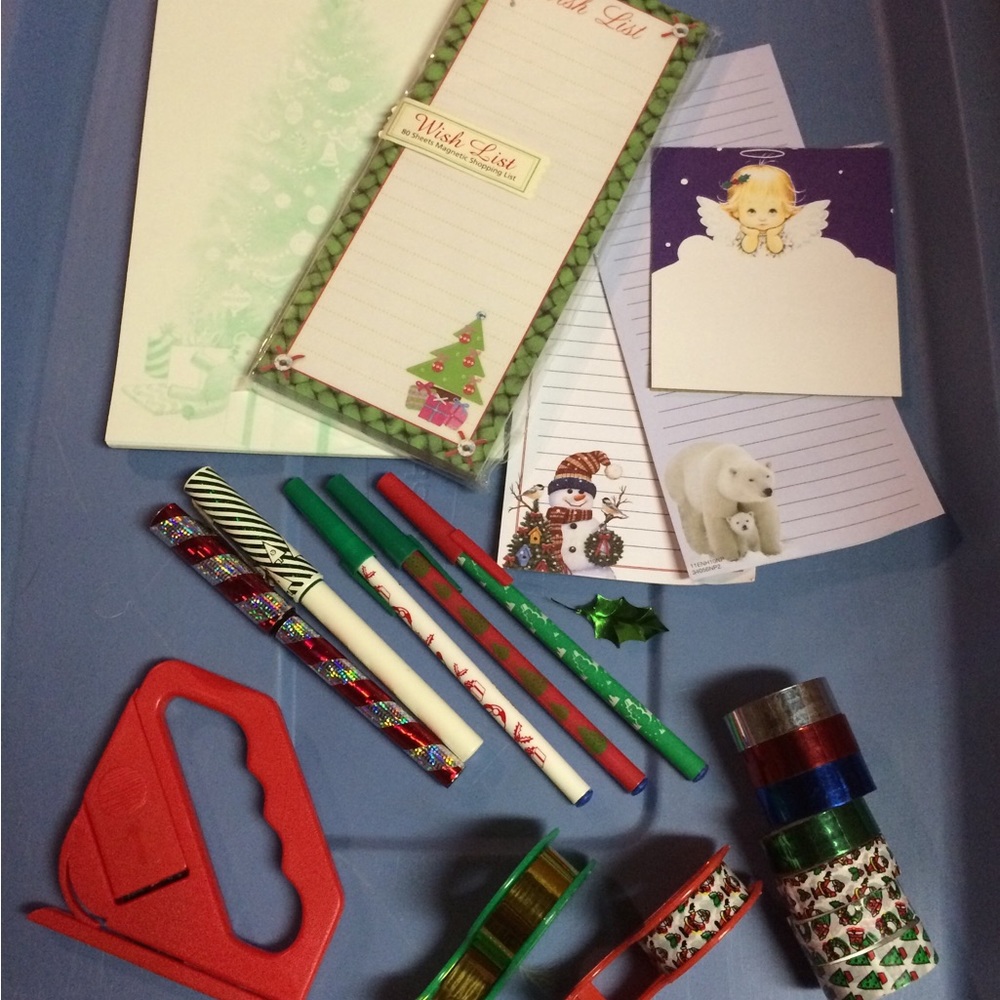 Christmas Stationery and Gift Wrapping Supplies Decorative Tape Pens Paper